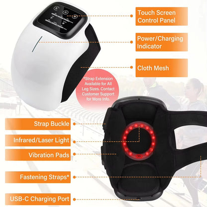 Smart Hot Compress Knee Massagers Relaxing Leg Joint Heating Vibration Massager Cordless Knee Pads Gift Mom and Dad